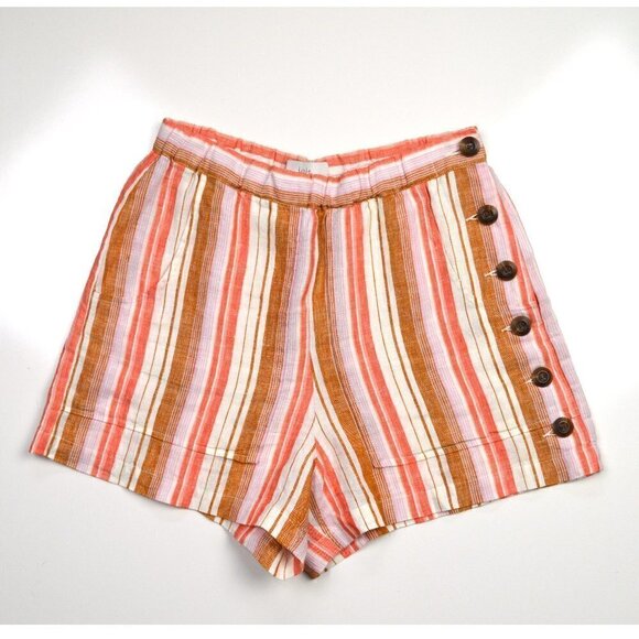 Joie Pants - Joie Diradine Stripe Linen Shorts XS